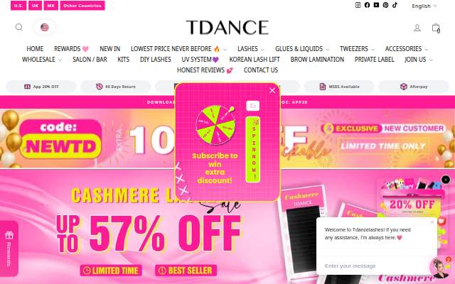 TDANCE storefront