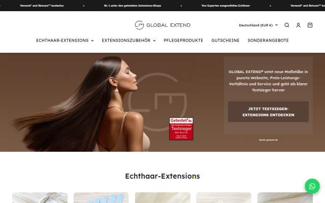 Global Extend storefront