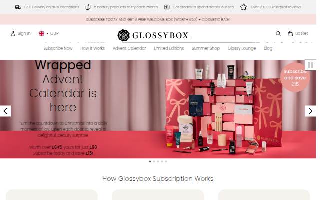 Glossybox storefront