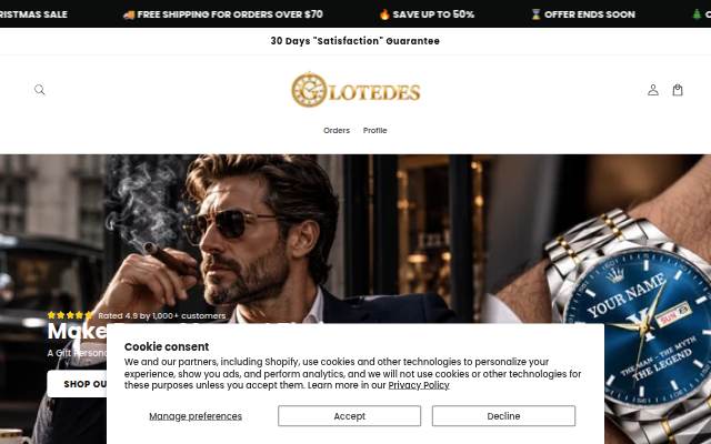 Startseite von Glotedes Shop