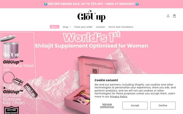 GlöUup storefront
