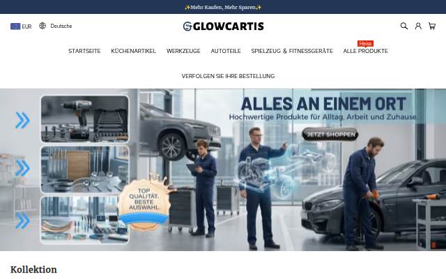 GLOWCARTIS storefront