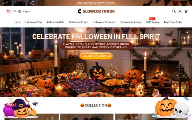 GLOWCOZYNOOK storefront