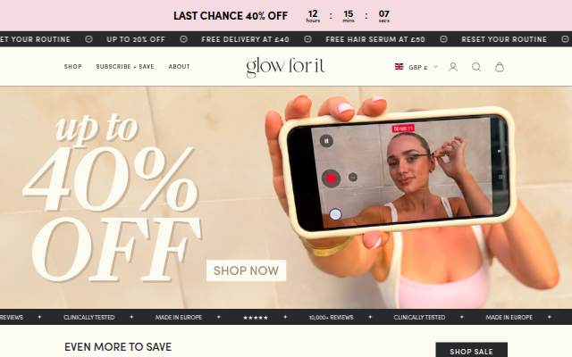 Glow For It storefront