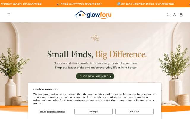 glowforu storefront