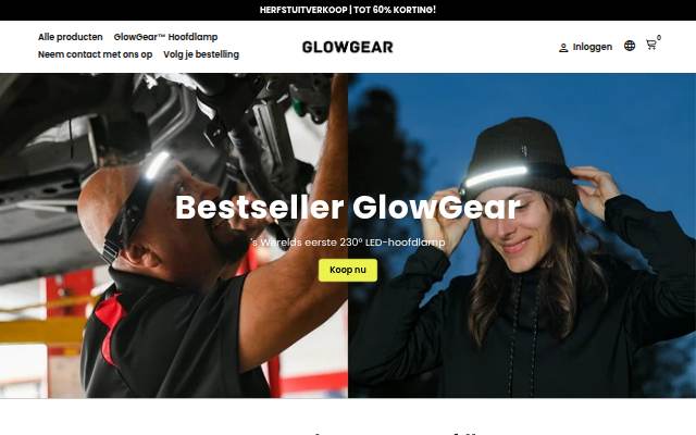 Vitrine de GlowGear Nederland