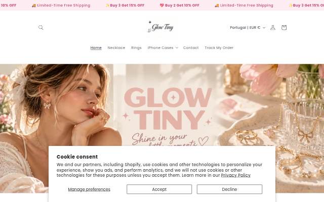 Escaparate de Glow Tiny