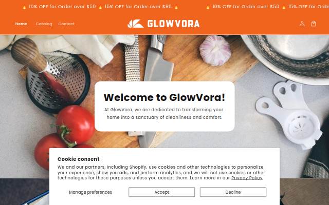 Glowvora Store storefront