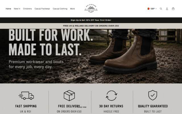 GLS Clothing storefront
