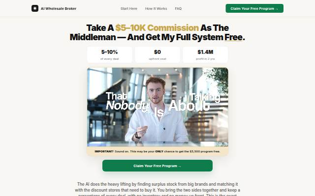 AI Wholesale Broker storefront