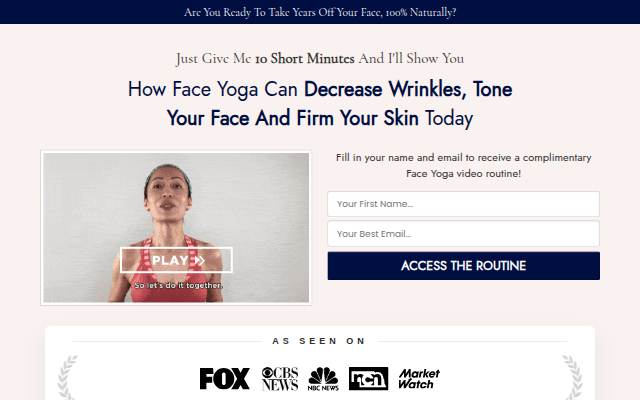 COMPLIMENTARY Face Yoga Video Routine storefront