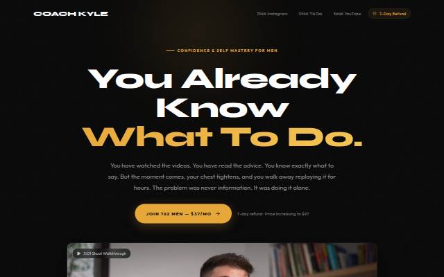 Coach Kyle storefront