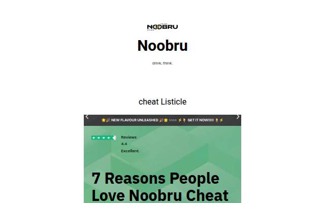 Noobru – drink, think. storefront