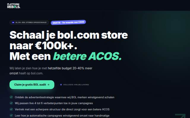 Gratis bol.com ads audit storefront