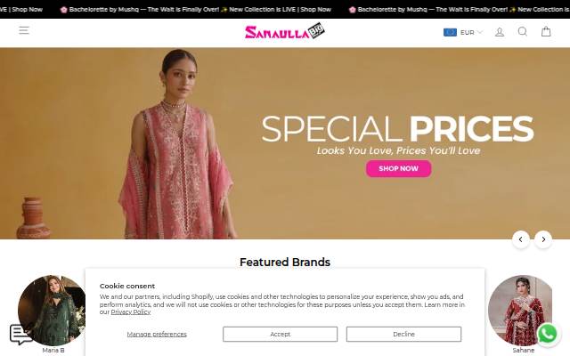 Sanaulla International storefront