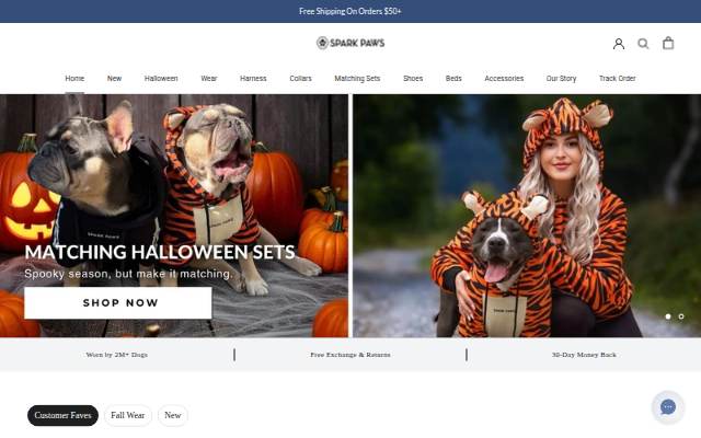 SPARK PAWS storefront