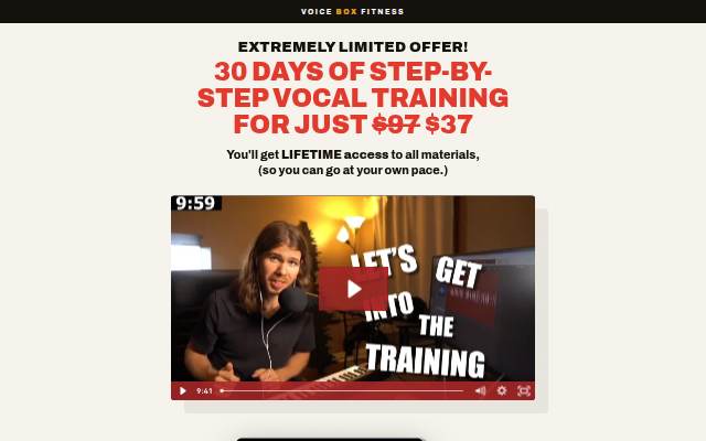 30 Day Vocal Growth Blueprint — Just $37 storefront