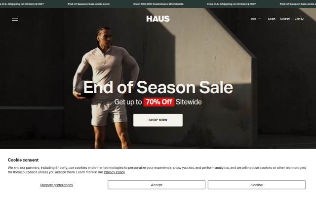 Haus storefront