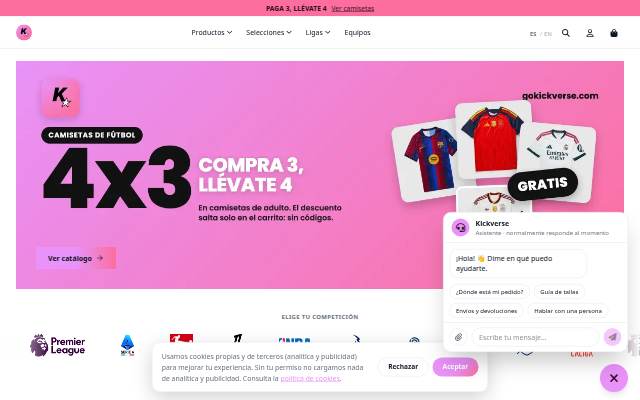Kickverse storefront
