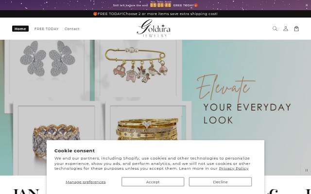 Goldura Jewelry storefront