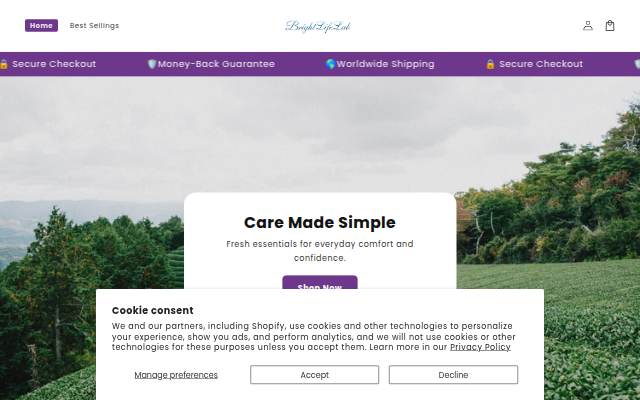Brightlifelab storefront