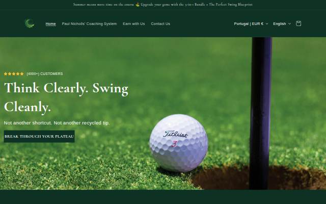 Golf Trajectory storefront