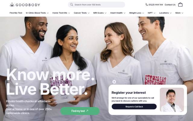 Goodbody Clinic - Private Health Testing storefront