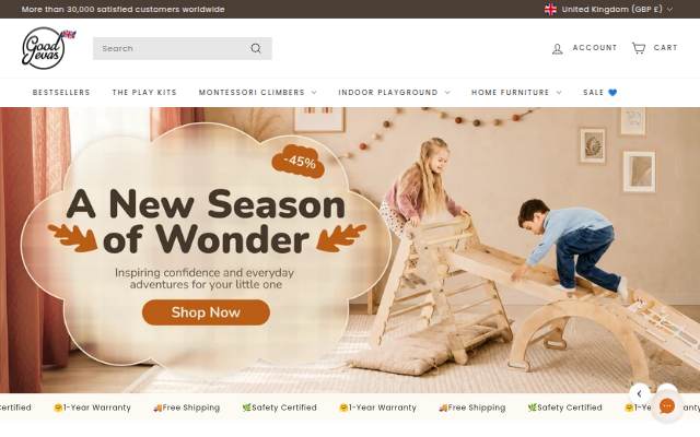 Startseite von Goodevas UK