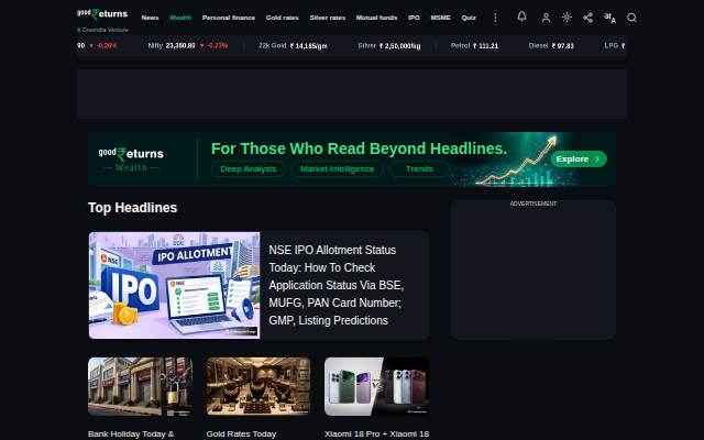 Goodreturns storefront