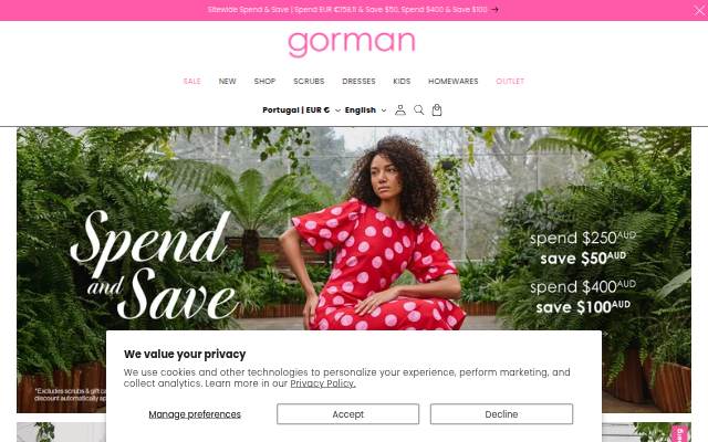Gorman AU storefront