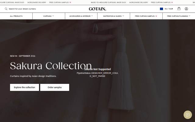 Made to measure curtains for all rooms storefront