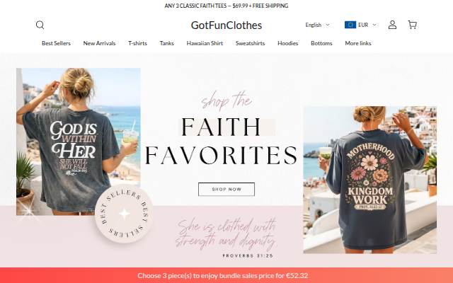 GotFunClothes storefront
