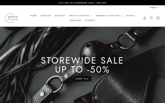 Gothic Tot storefront