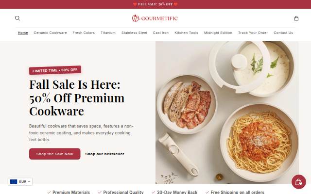 Gourmetific storefront