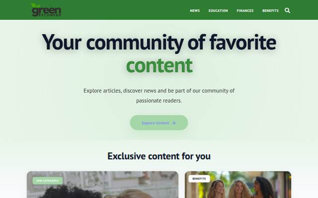 Startseite von GREENRECOMEND.COM