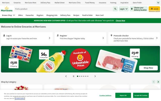 Home page storefront