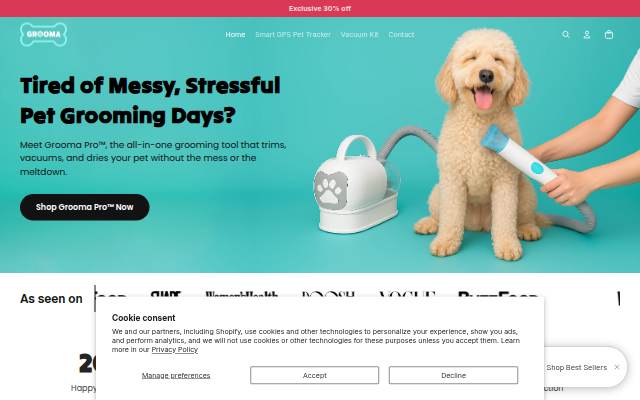 GroomaPro storefront
