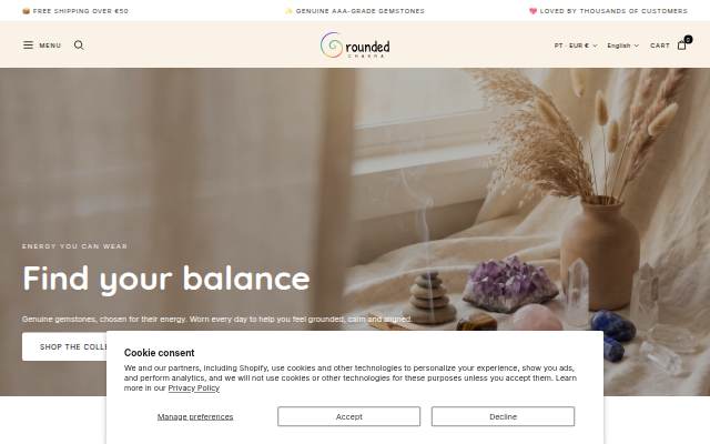 Grounded Chakra storefront