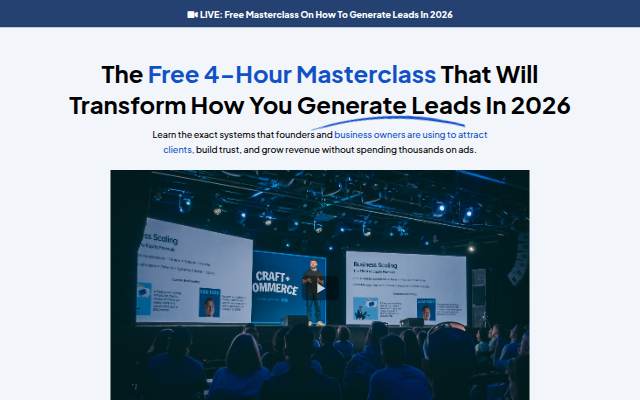 Lead Generation LIVE storefront