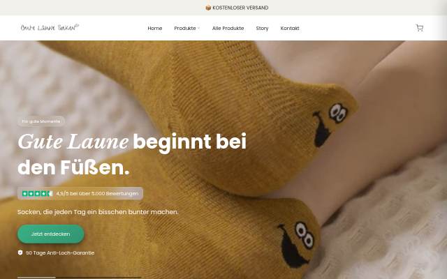 Gute Laune Socken storefront