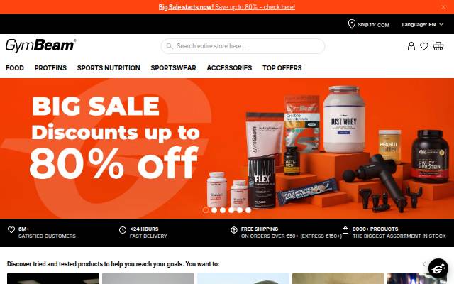 GYMBEAM.COM storefront