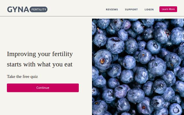 Startseite von Gyna: Fertility Program to Get Pregnant