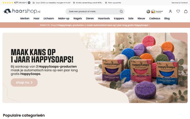 Haarshop.nl storefront