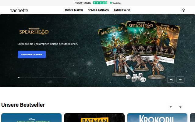 Hachette Deutschland: Modellbau &amp; Sammelreihen vom Marktführer storefront
