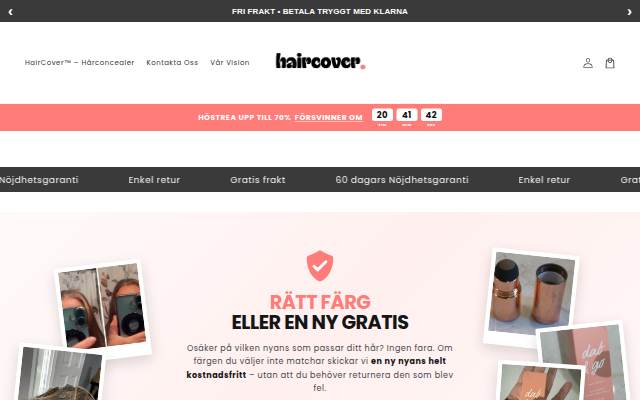 HairCover storefront
