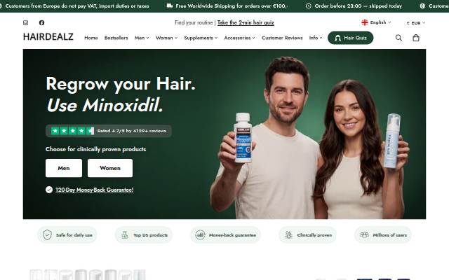 Hairdealz storefront