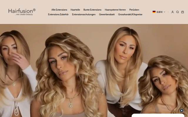 Startseite von Hairfusion-shop.de