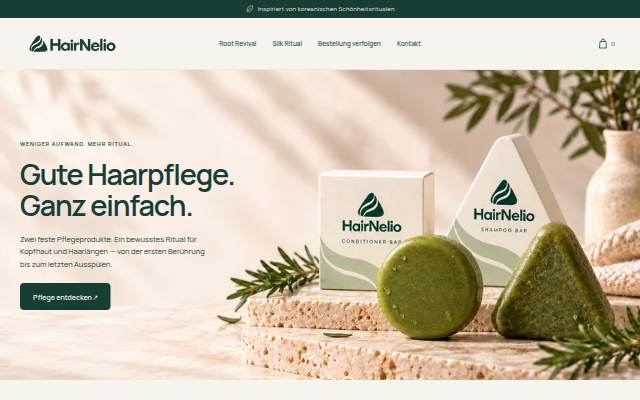 Startseite von HairNelio