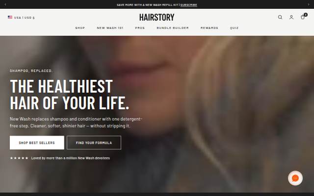 Hairstory storefront