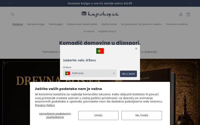 hajrshop.eu storefront